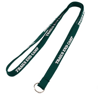 1/2" Dark Green Tubular Lanyard (12 Mil)